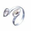 Crystal Silver Ring - Rhodium: Shimmering elegance for every occasion